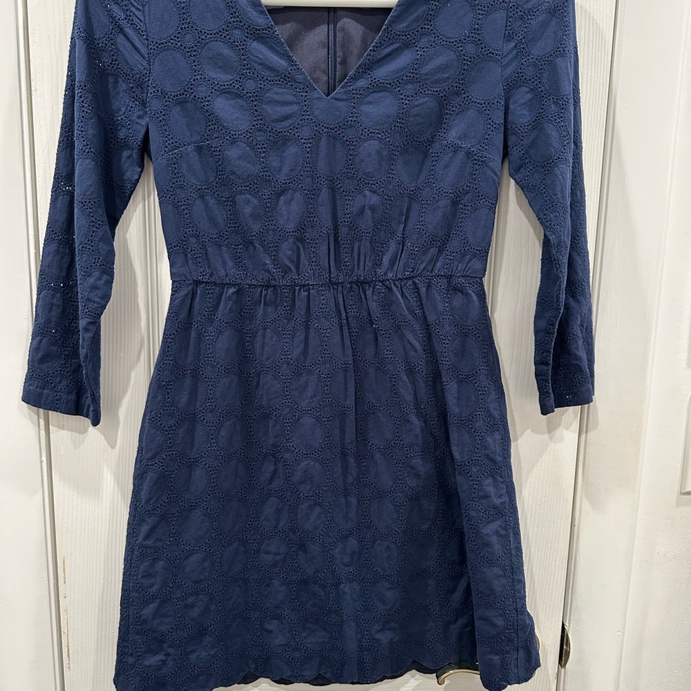 J. Crew Navy Long Sleeve Dress